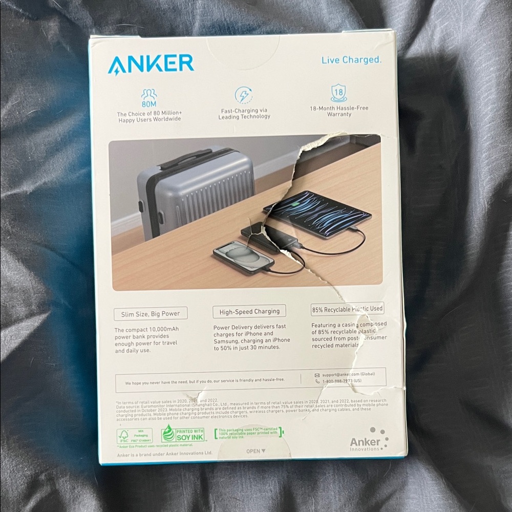 Anker Pocket-Sized Power Boost Portable Charger - Black - Picture 2 of 4